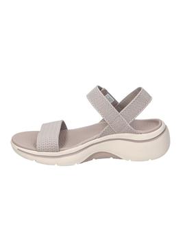 Sandalias Skechers Go Walk Arch Fit Mujer Taupe