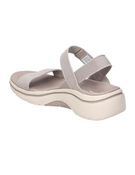 Sandalias Skechers Go Walk Arch Fit Mujer Taupe
