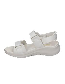 Sandalias Skechers Arch Fit Mujer Blanco