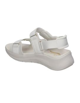 Sandalias Skechers Arch Fit Mujer Blanco