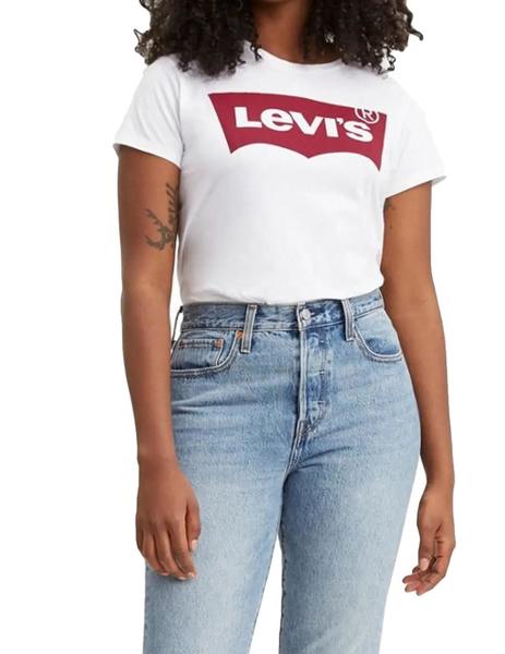 Trágico presumir correcto Camiseta Levis Batwing Mujer Blanca