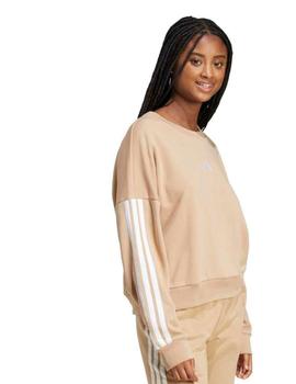 Sudadera Adidas  French Terry Mujer Beige