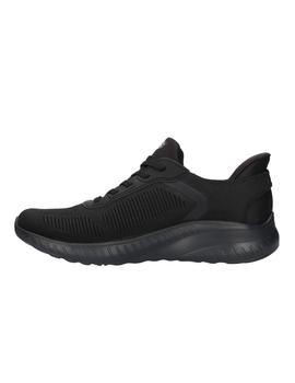 Zapatillas Skechers Bobs Squad Mujer Negro