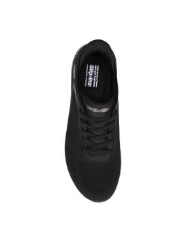 Zapatillas Skechers Bobs Squad Mujer Negro