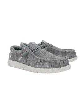 Zapatillas Hey Dude Wally Stretch Box Hombre Gris