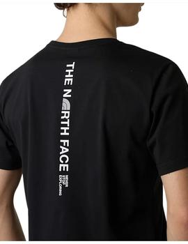 Camiseta North Face Logo Vertical Hombre Negro