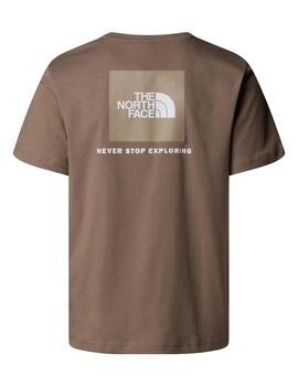 Camiseta North Face Redbox Hombre Marrón