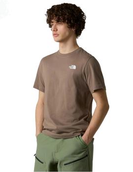 Camiseta North Face Redbox Hombre Marrón
