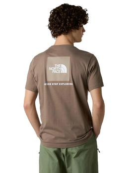 Camiseta North Face Redbox Hombre Marrón