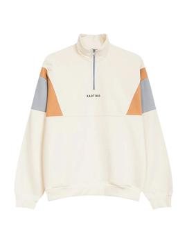 Sudadera Kaotiko Crew Arthur Bone Hombre Beige