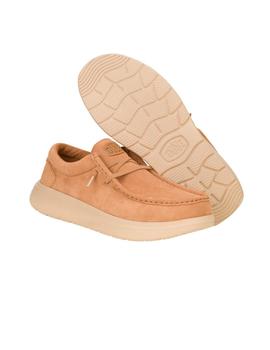 Zapatillas Hey Dude Wally Comf Suede Tobacco Hombre Marrón