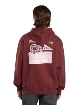 Sudadera Dickies Donut House Andorra Hombre Granate