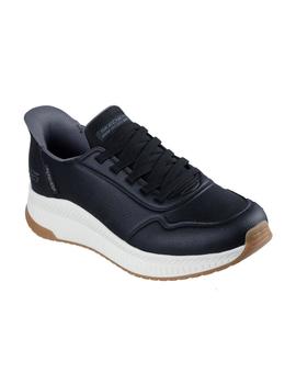 Zapatillas Skechers Slip ins:BOBS Sport Squad 4 Hombre Negro