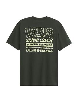 Camiseta Vans Shop Front Hombre Verde