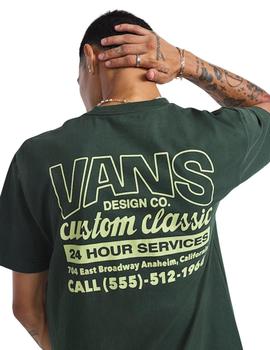 Camiseta Vans Shop Front Hombre Verde