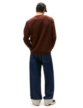 Sudadera Tommy Hilfiger Regular Flag Hombre Marrón