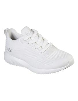 Zapatillas Skechers Bobs Squad-Tough Talk Mujer Blanco