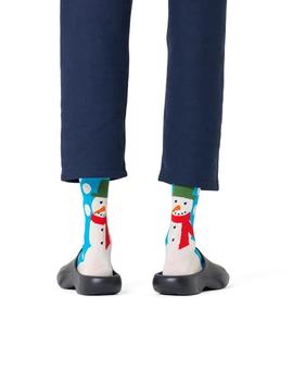 Calcetines Happy Socks Jumbo Snowman Unisex Azul