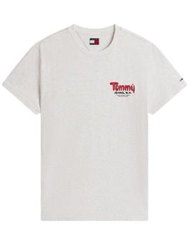 Camiseta Tommy Hilfiger Slim Hombre Gris