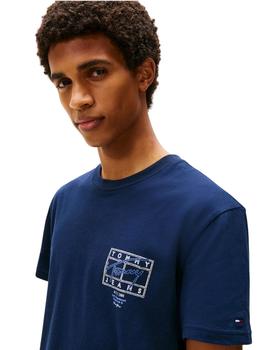 Camiseta Tommy Hilfiger Sing Spray Hombre Marino