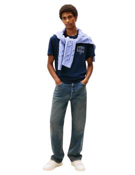 Camiseta Tommy Hilfiger Sing Spray Hombre Marino