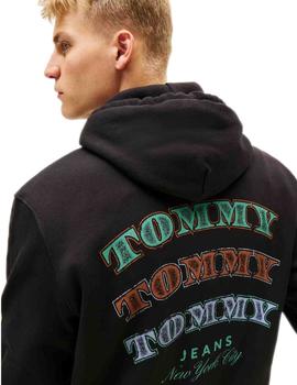 Sudadera Tommy Hilfiger Regular Dollar Hombre Negra