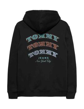 Sudadera Tommy Hilfiger Regular Dollar Hombre Negra