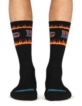 Calcetines Jimmy Lion Athletic Fire Unisex Negro