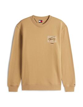 Sudadera Tommy Hilfiger Regular Hombre Marrón