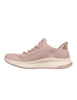 Zapatillas Skechers Bobs Squad Mujer Rosa