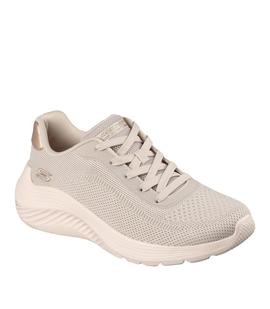 Zapatillas Skechers Bobs Squad Mujer Taupe