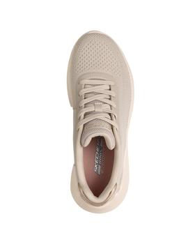 Zapatillas Skechers Bobs Squad Mujer Taupe