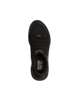 Zapatillas Skechers Bobs Squad Mujer Negro