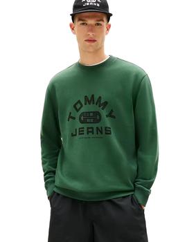 Sudadera Tommy Hilfiger Regular Cuello Redondo Hombre Verde