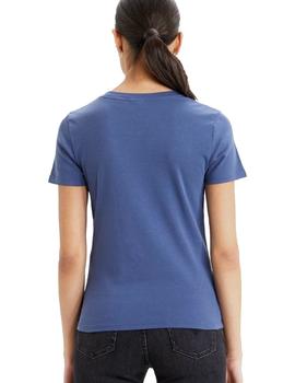 Camiseta Levis Logo Pequeño Mujer Azul