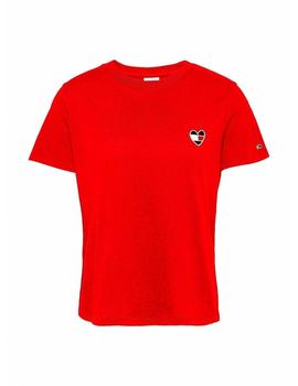 Camiseta Tommy Homespun Regular Mujer Rojo