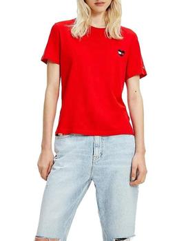 Camiseta Tommy Homespun Regular Mujer Rojo