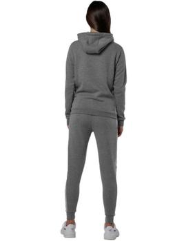 Sudadera Capucha Sik Silk  Overhead Mujer Gris