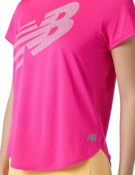 Camiseta New Balance Printed Accelerate Mujer Rosa