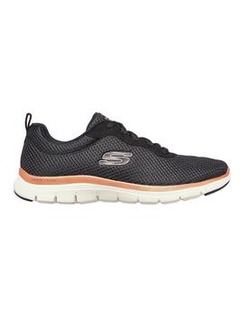 Zapatillas Skechers Flex Appeal 4.0-Brilliant  Mujer Negro