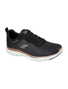 Zapatillas Skechers Flex Appeal 4.0-Brilliant  Mujer Negro